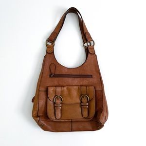 Marks & Spencer Tan Leather Hobo Belted Shoulder Bag